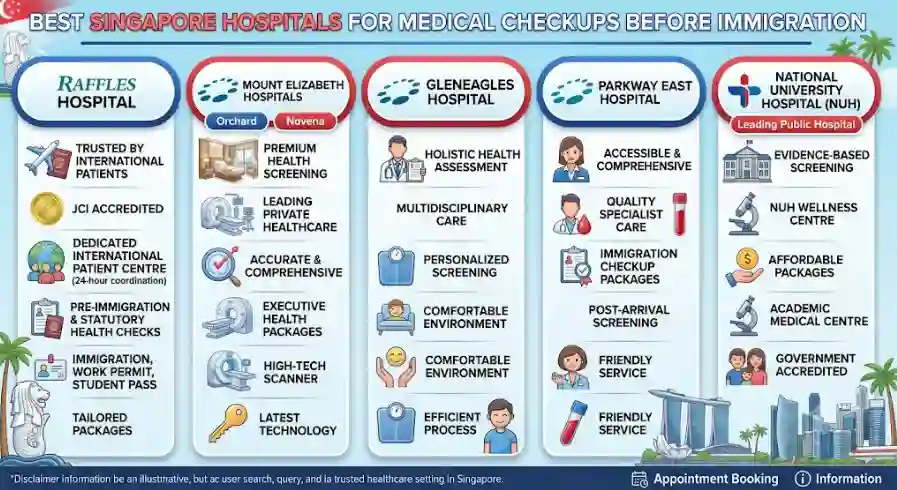 Best Singapore Hospitals for Medical Checkups Before Immigration