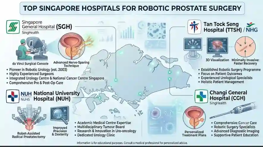 Top Singapore Hospitals for Robotic Prostate Surgery